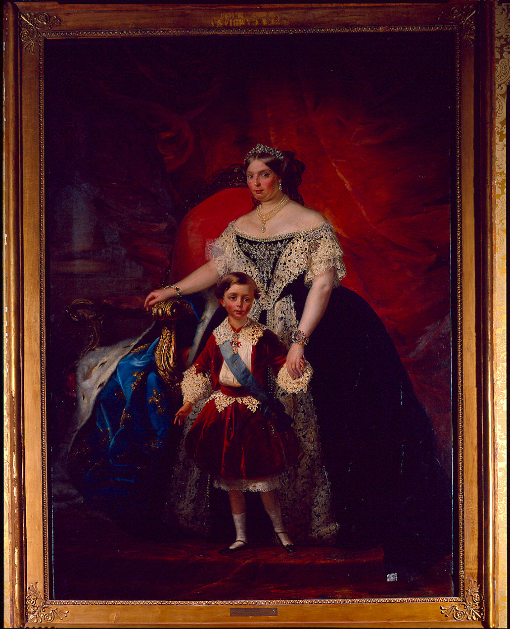 Maria Luisa di Berry e Roberto di Borbone (dipinto) di Carlini Giulio (sec. XIX)