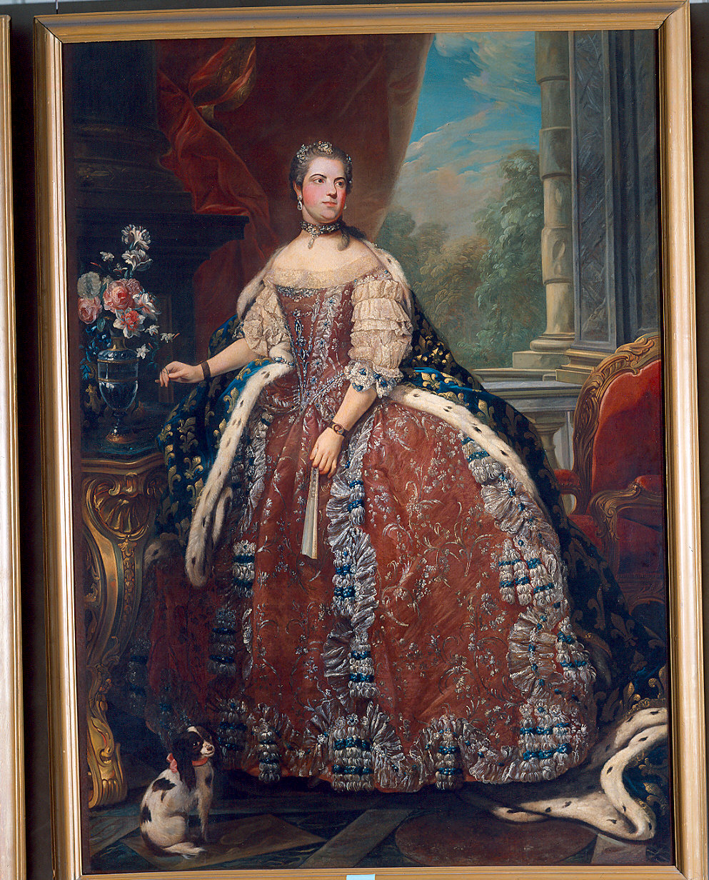 Luisa Elisabetta di Francia, moglie di Filippo di Borbone (dipinto) di Loo Louis Michel van, Ferrari Pietro Melchiorre (sec. XVIII)