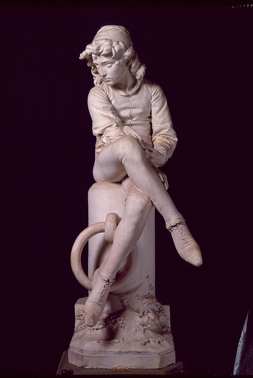 Cristoforo Colombo fanciullo (scultura) di Monteverde Giulio (sec. XIX)