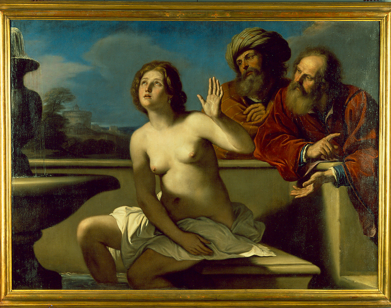 Susanna e i vecchi (dipinto) di Barbieri Giovanni Francesco detto Guercino (sec. XVII)
