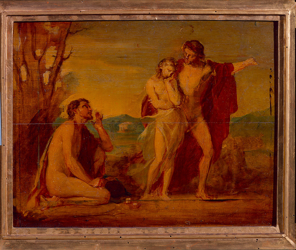 Elena giuocata ai dadi (dipinto) di Pescatori Francesco (sec. XIX)