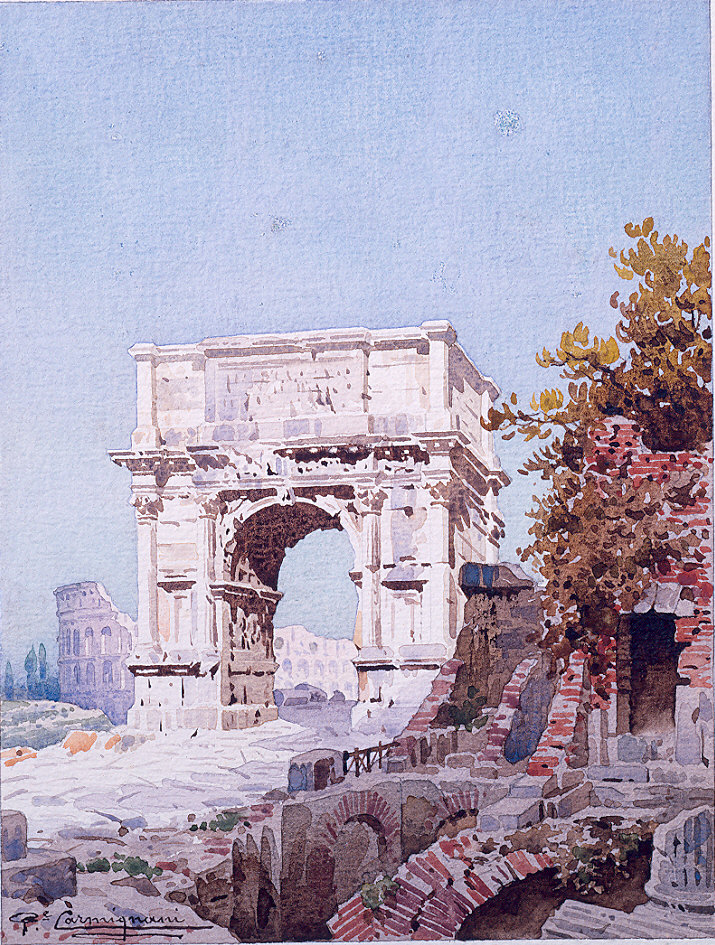 Arco di Tito (dipinto) di Carmignani Giuseppe (sec. XX)