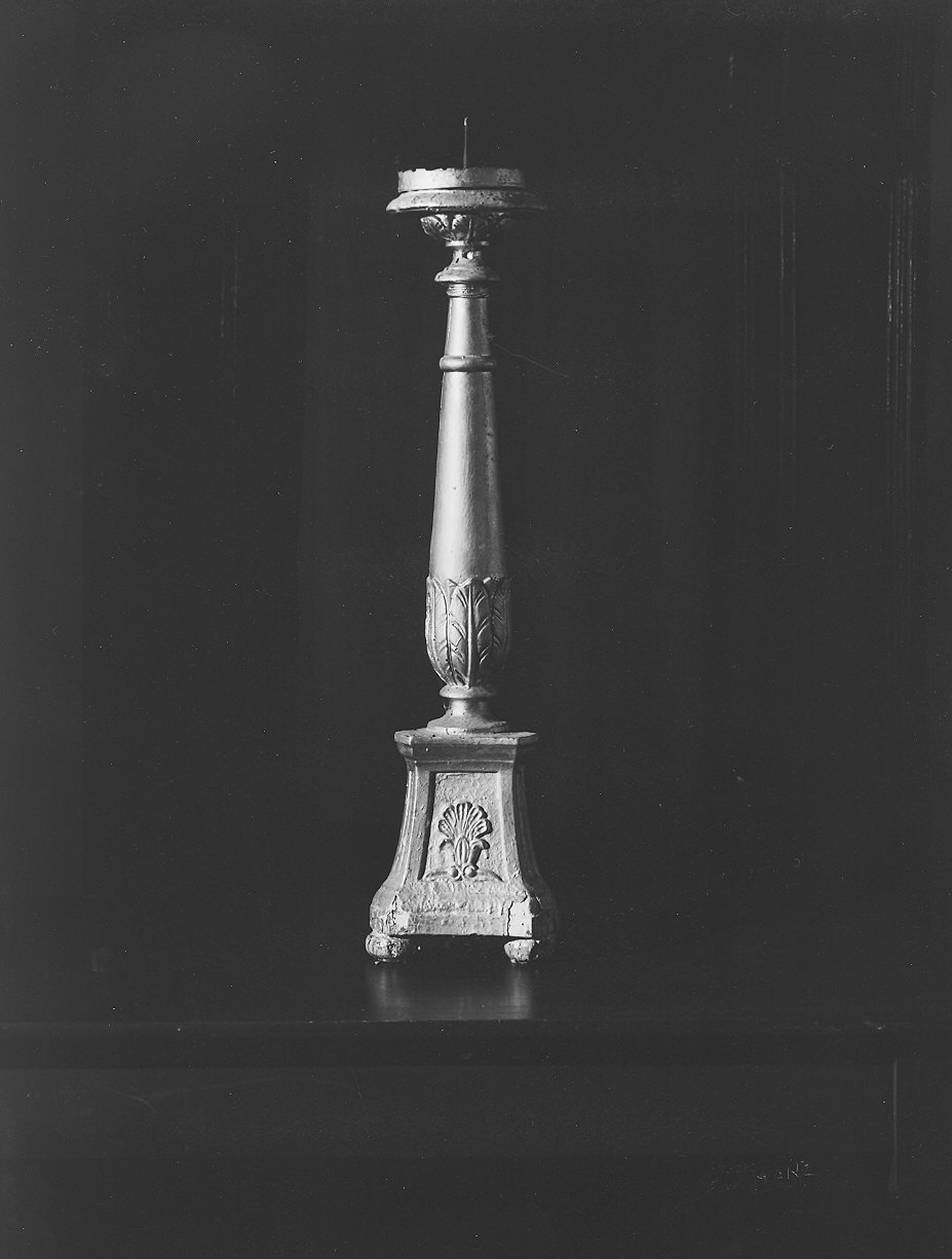 candeliere, elemento d'insieme - ambito piacentino (sec. XIX)
