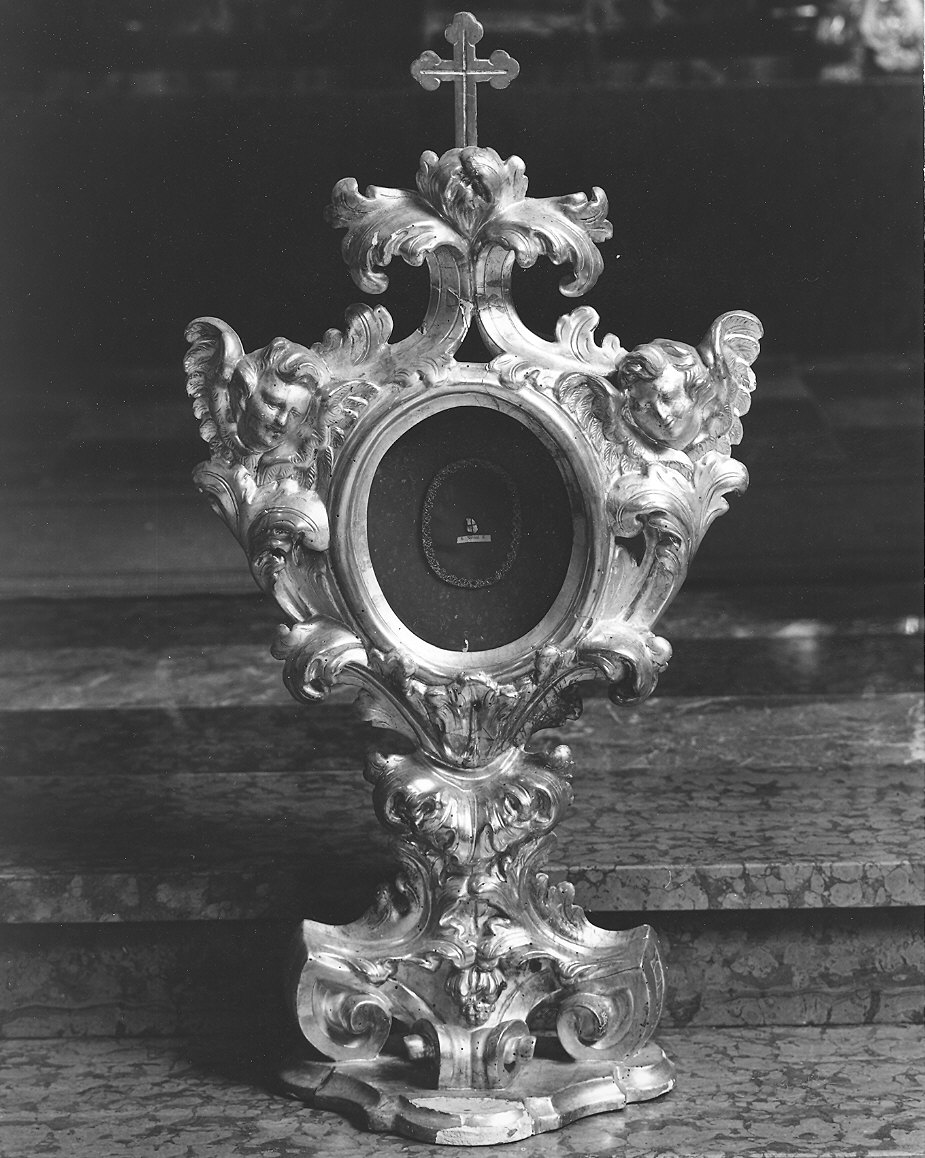 reliquiario - a ostensorio, serie - ambito piacentino (seconda metà sec. XVIII)