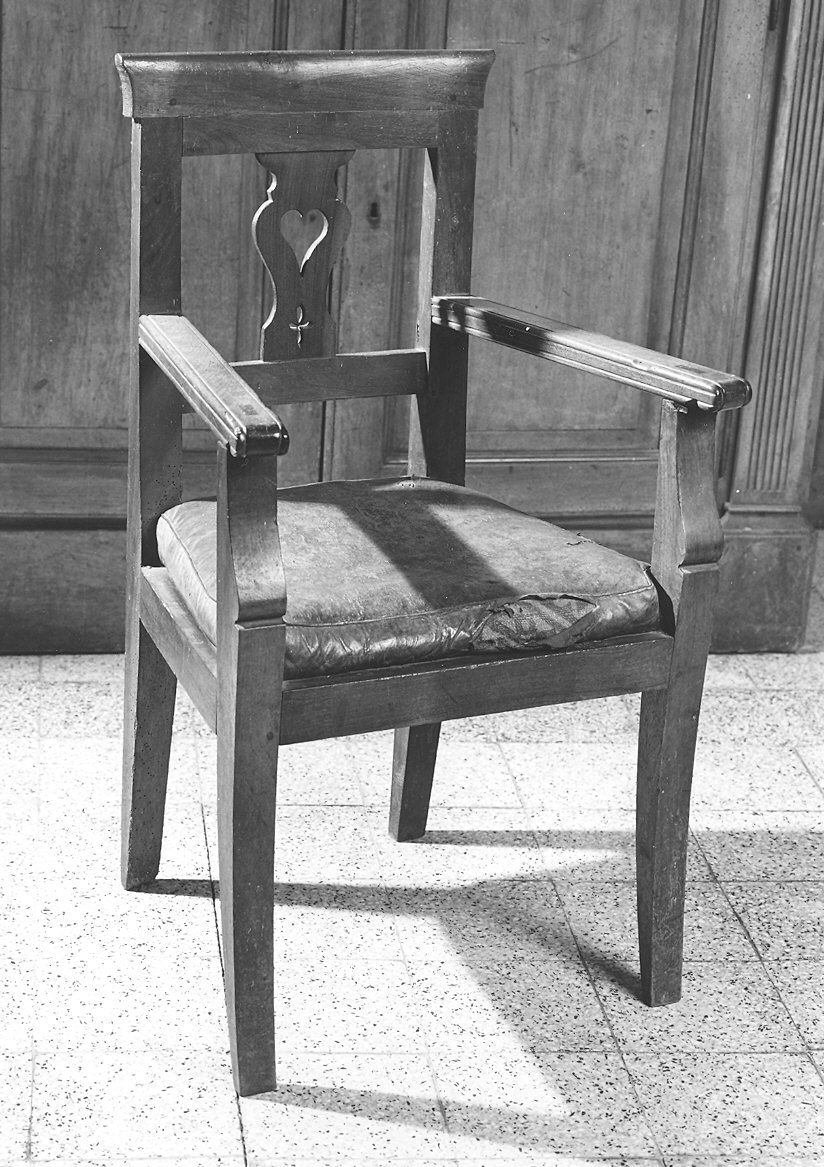 poltroncina - ambito piacentino (fine/inizio secc. XVIII/ XIX)
