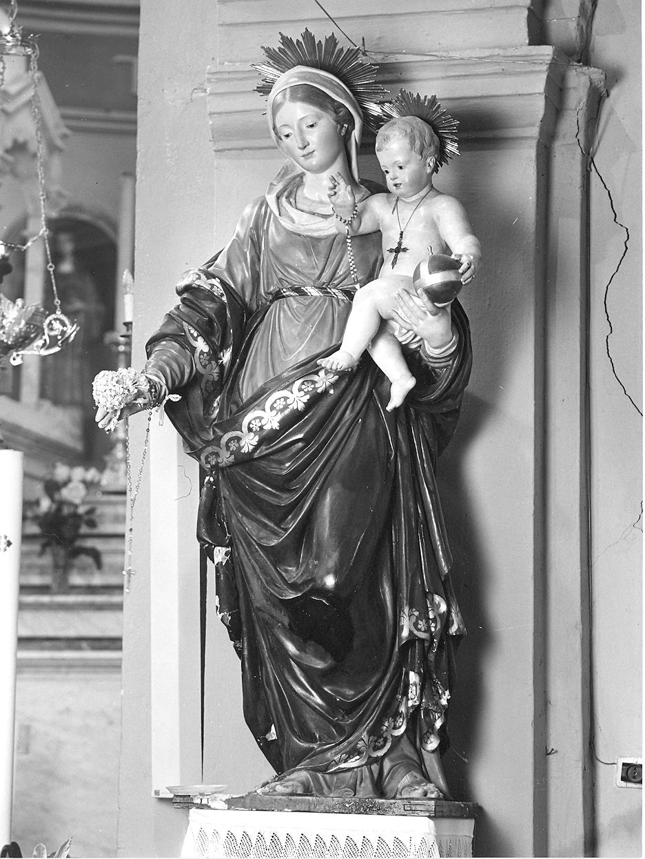 Madonna del Rosario (statua) - ambito emiliano (terzo quarto sec. XIX)