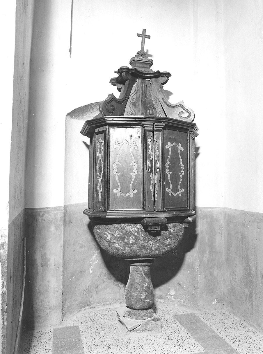 coperchio del fonte battesimale, elemento d'insieme - ambito piacentino (metà sec. XVIII)