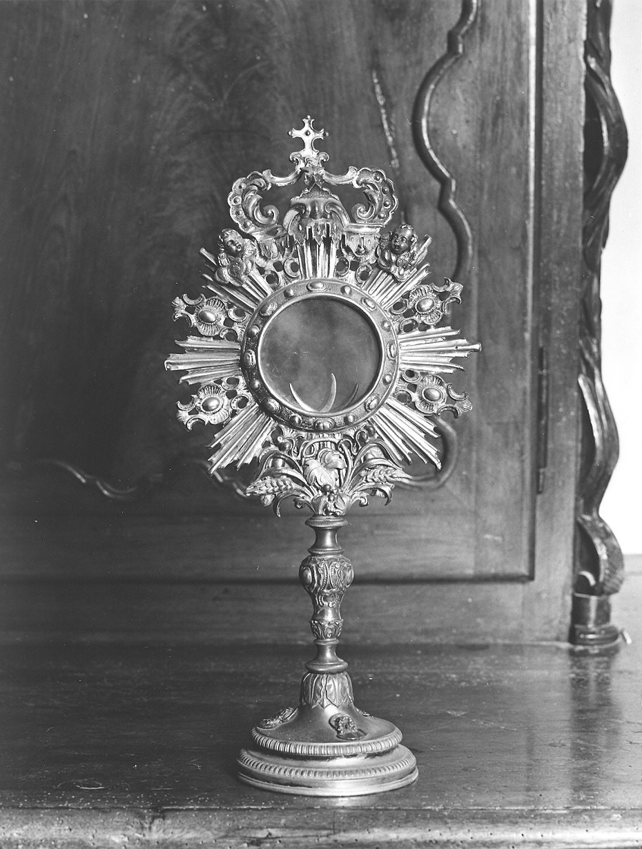 ostensorio - a raggiera - produzione Italia settentrionale (inizio sec. XX)