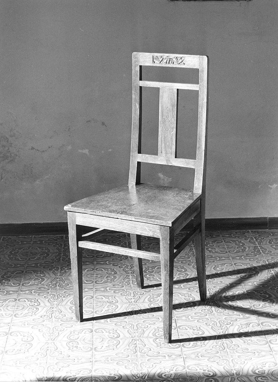 sedia, serie - ambito piacentino (inizio sec. XX)