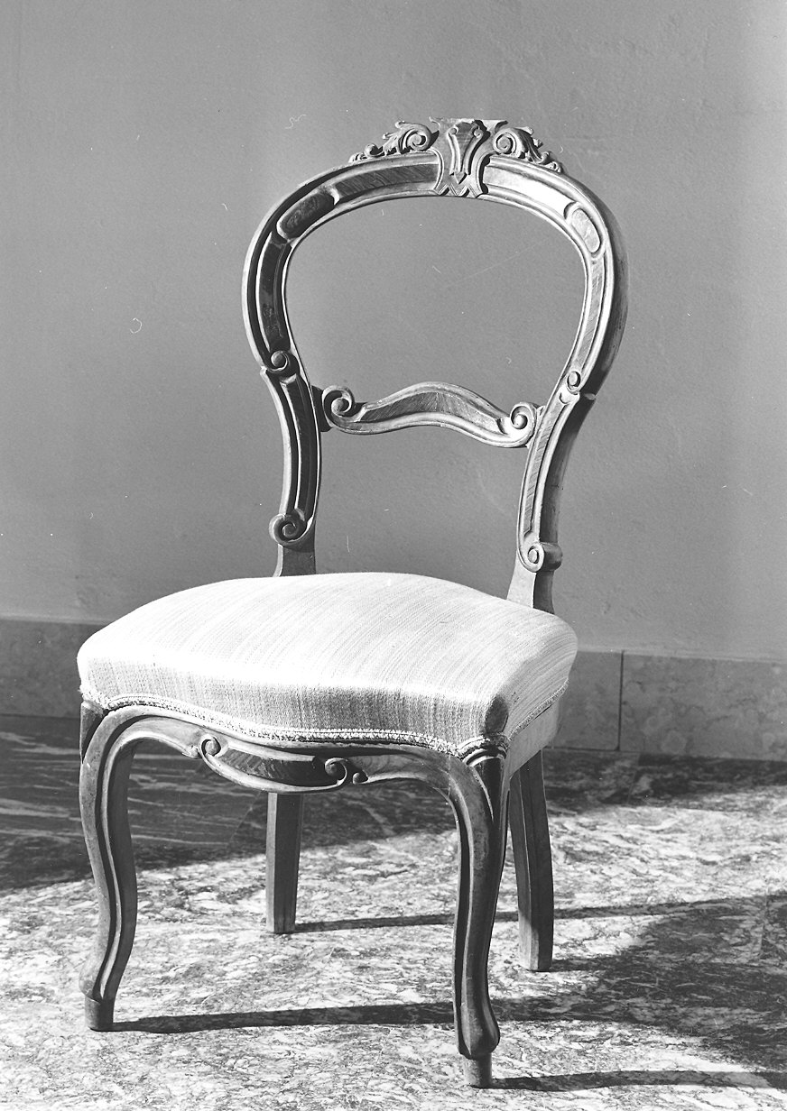 sedia, serie - ambito piacentino (seconda metà sec. XIX)