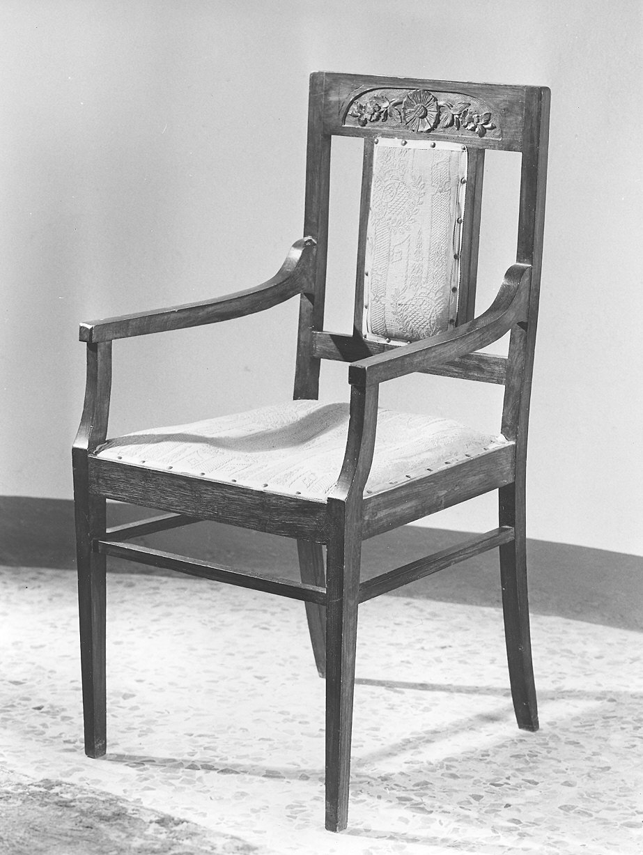 poltroncina, elemento d'insieme - ambito piacentino (inizio sec. XX)