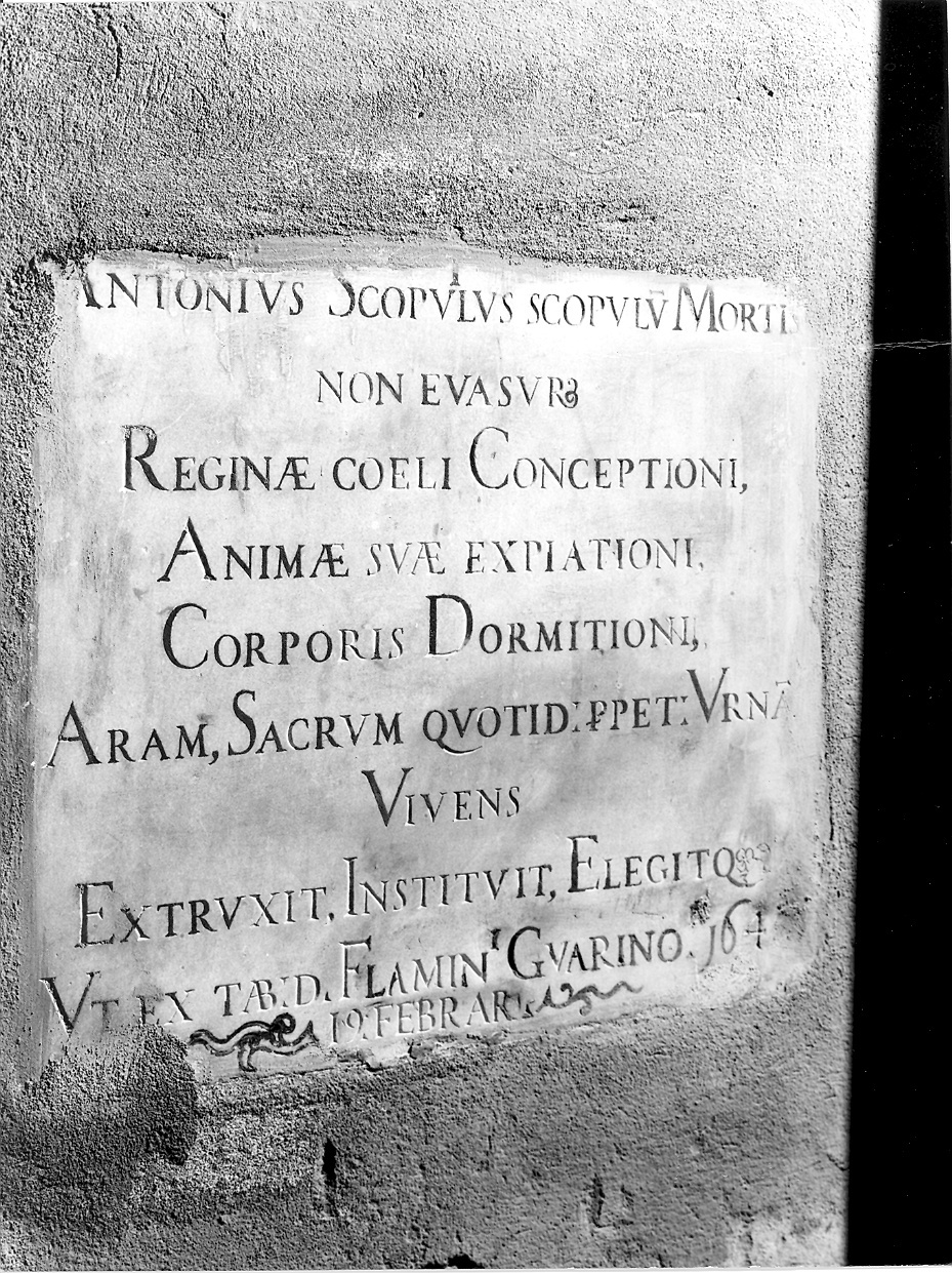 lapide tombale - ambito piacentino (sec. XVII)