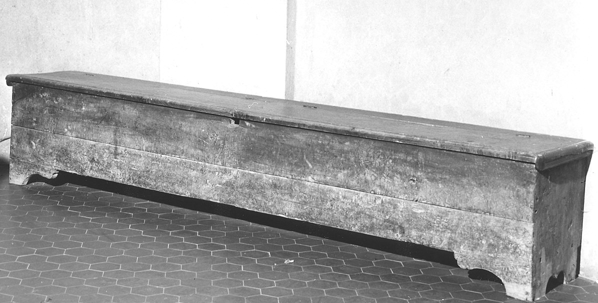 cassapanca - ambito piacentino (sec. XIX)