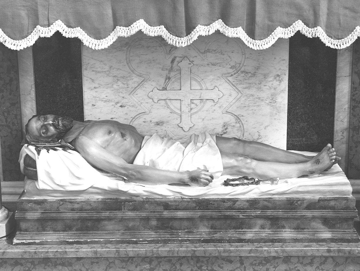 Cristo morto (statua) - produzione di Ortisei (prima metà sec. XX)