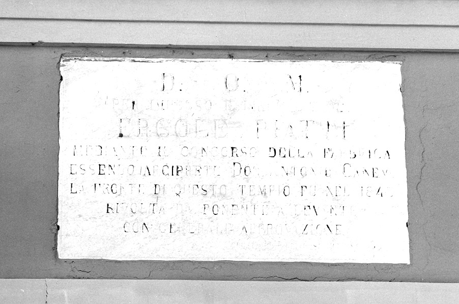 lapide documentaria - ambito piacentino (sec. XIX)