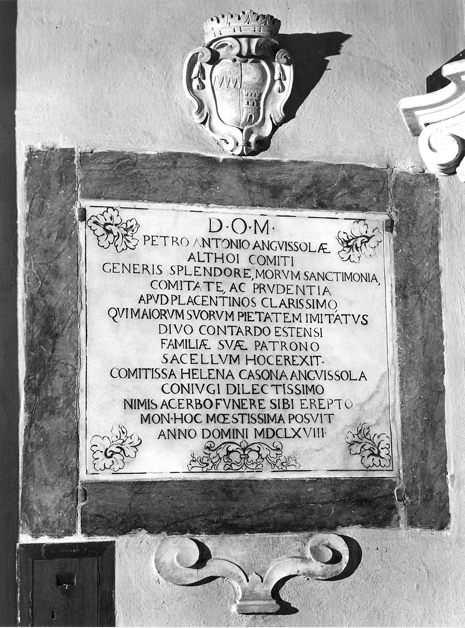 lapide tombale - ambito piacentino (sec. XVII)