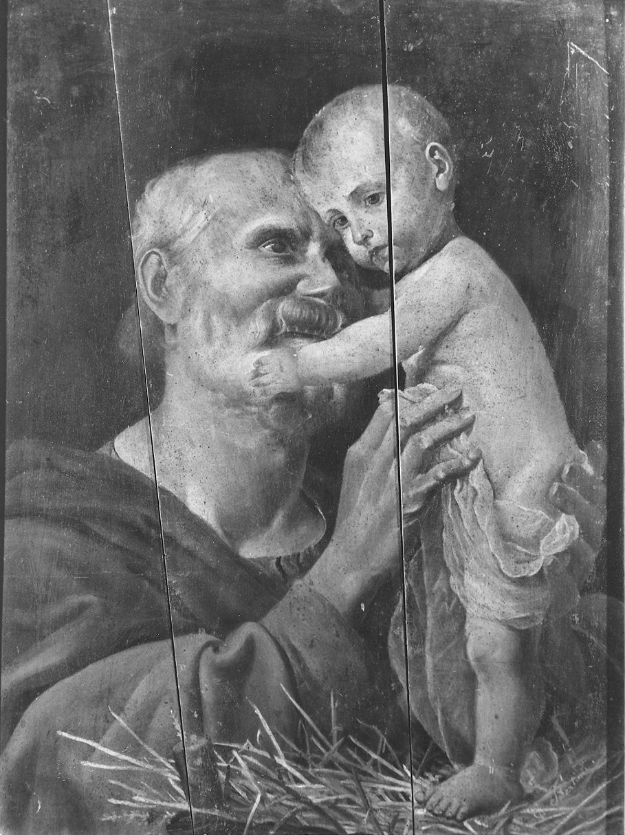 San Giuseppe e Gesù Bambino (dipinto) di Bertini Giuseppe (seconda metà sec. XIX)