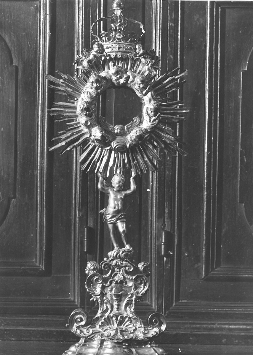 ostensorio - a raggiera - ambito piacentino (sec. XVIII)