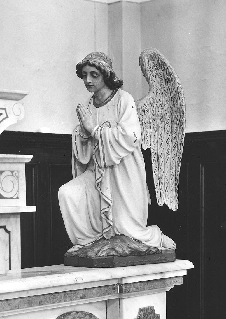 angelo (scultura, coppia) - ambito piacentino (sec. XIX)