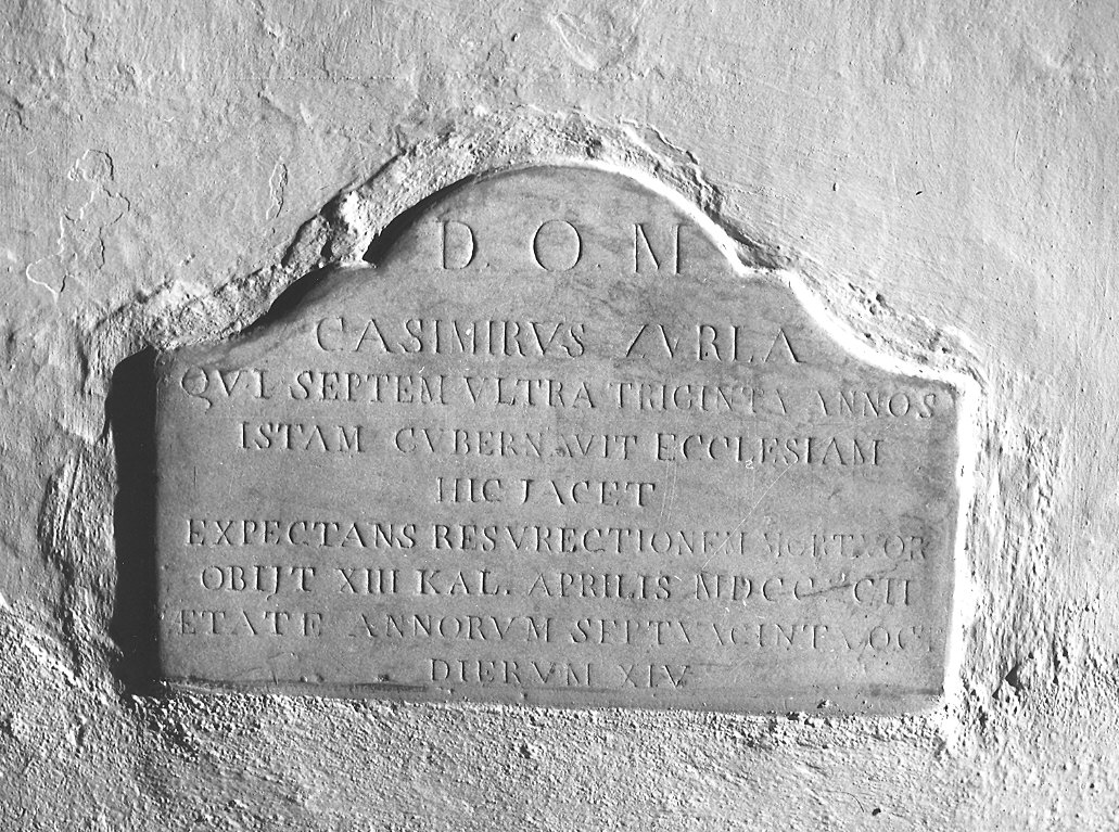 lapide tombale - ambito piacentino (sec. XIX)