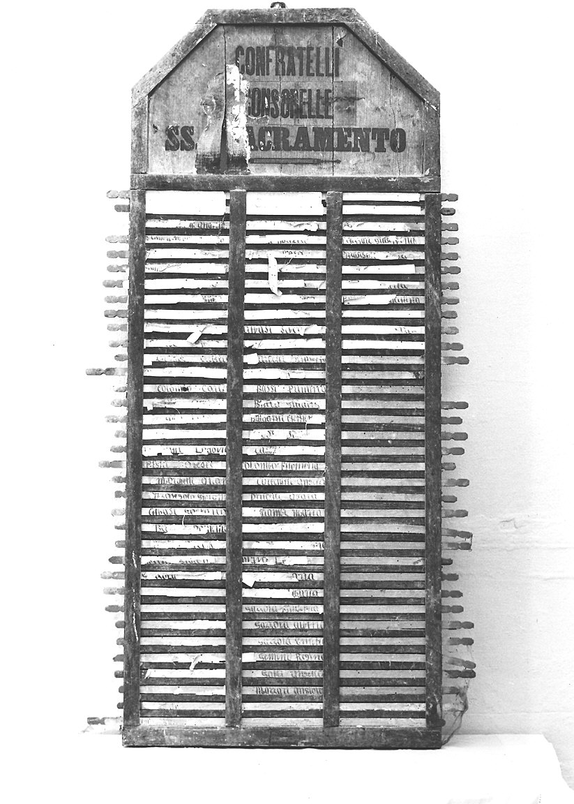 tabella di confraternita - ambito piacentino (sec. XIX)