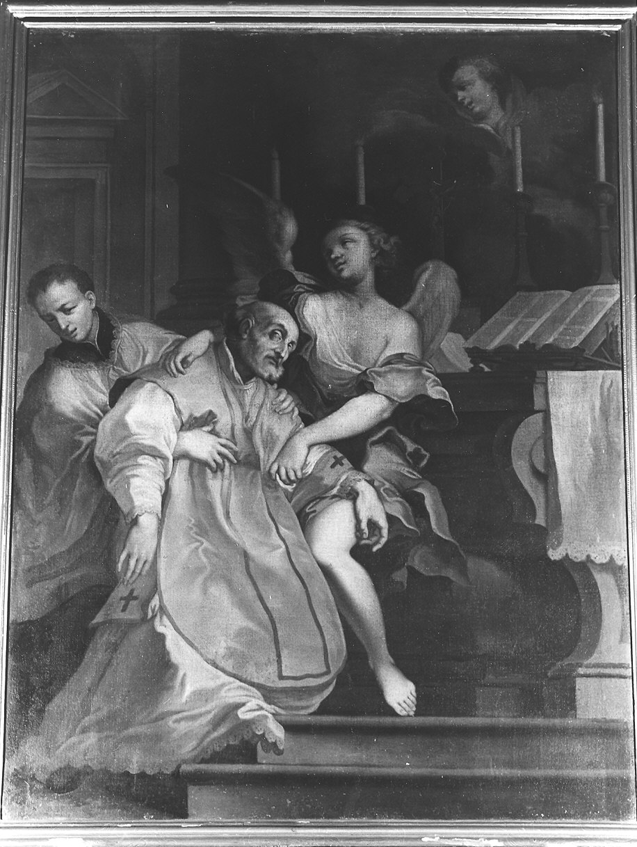 morte di Sant'Andrea Avellino (dipinto) - ambito emiliano-lombardo (sec. XVIII)