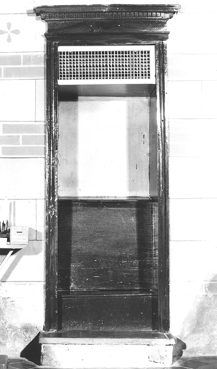 confessionale - ambito piacentino (sec. XIX)