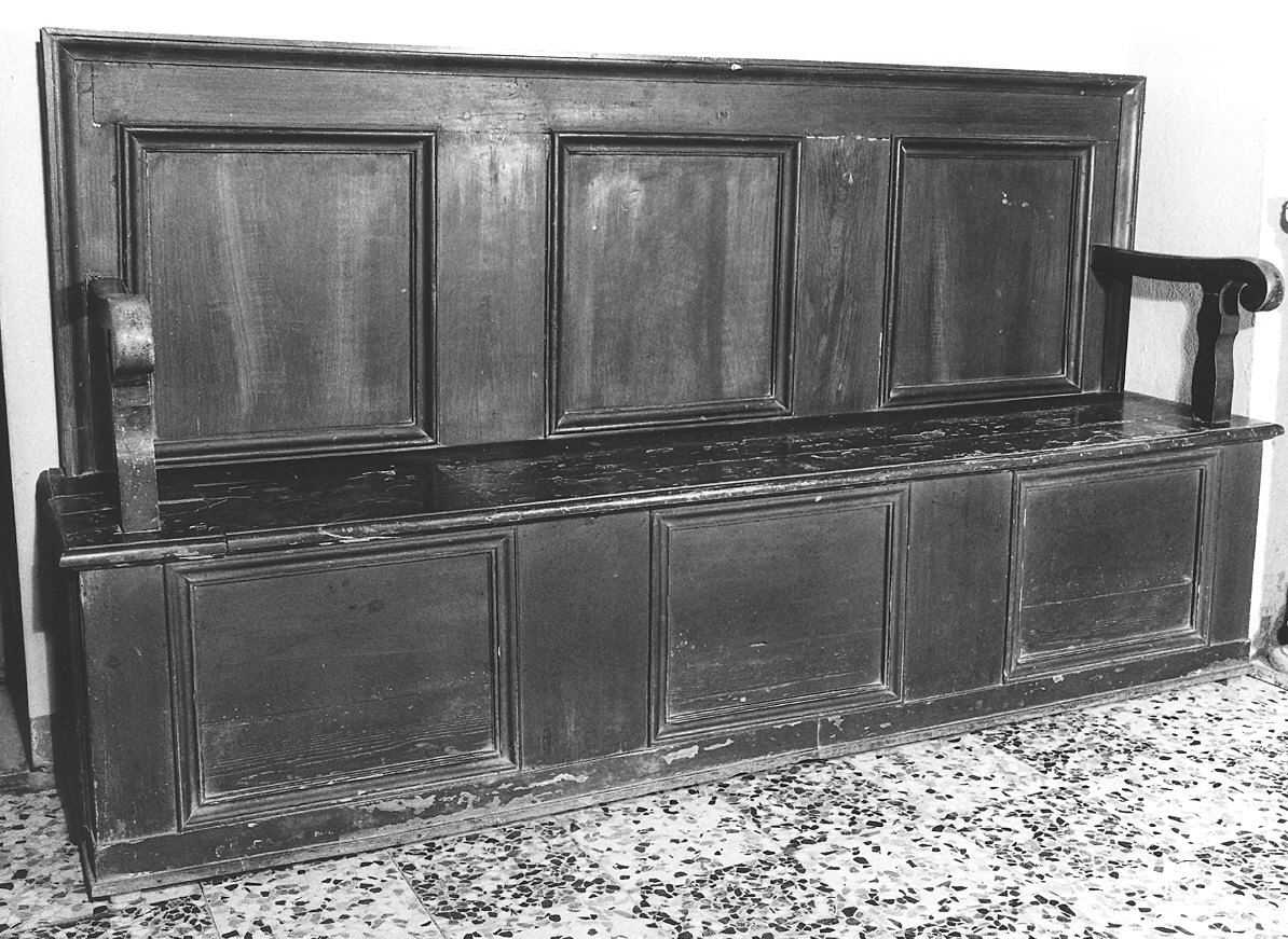 cassapanca - ambito piacentino (seconda metà sec. XIX)