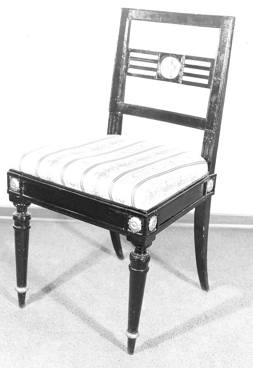 sedia, coppia - ambito piacentino (fine/inizio secc. XVIII/ XIX)