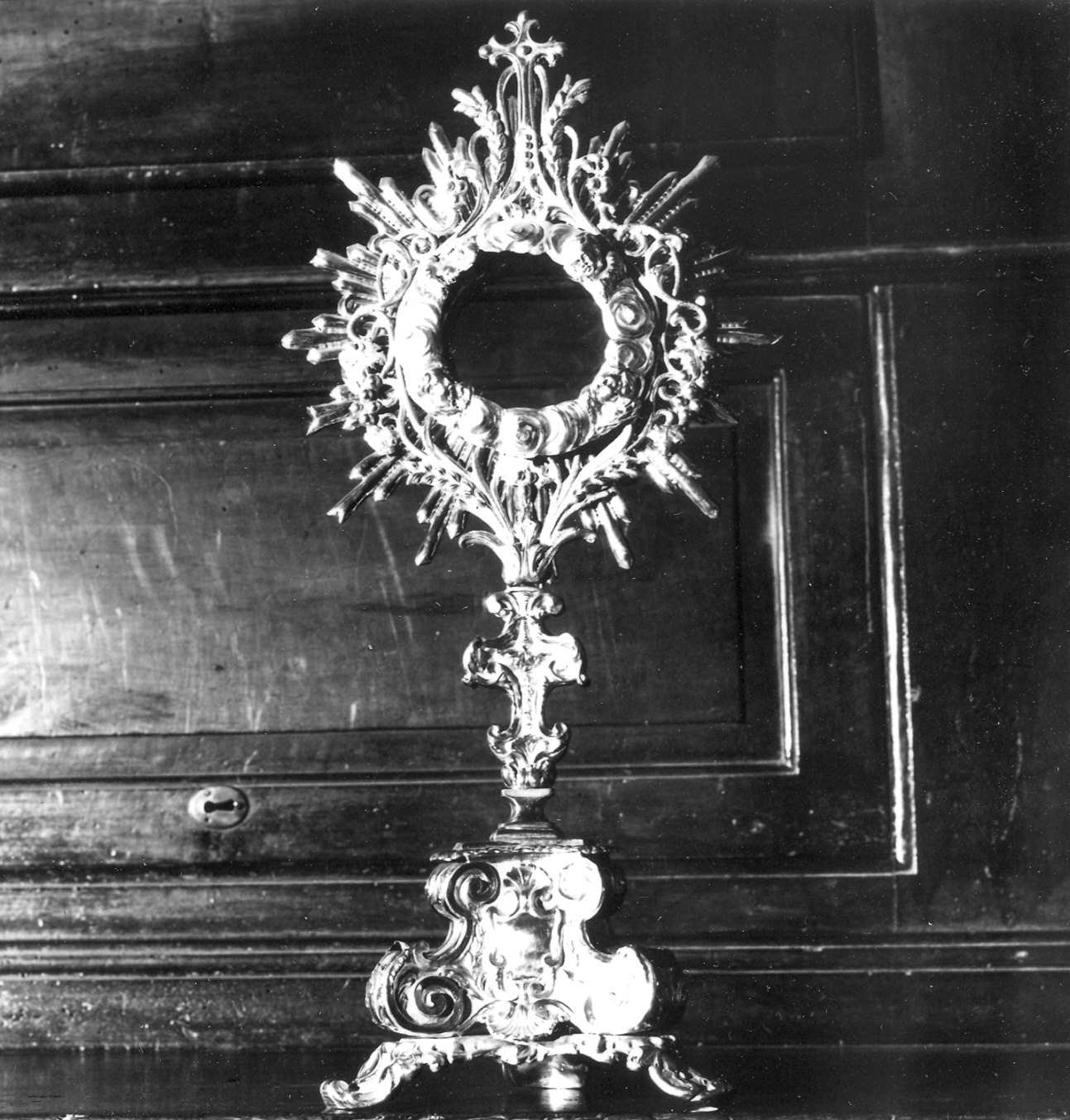 ostensorio - a raggiera - ambito piacentino (sec. XVIII)