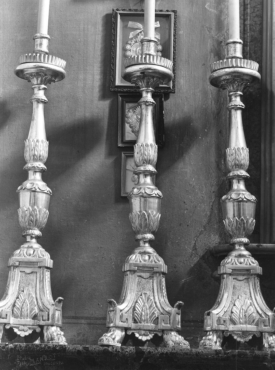 servizio d'altare, insieme - ambito piacentino (inizio sec. XIX)