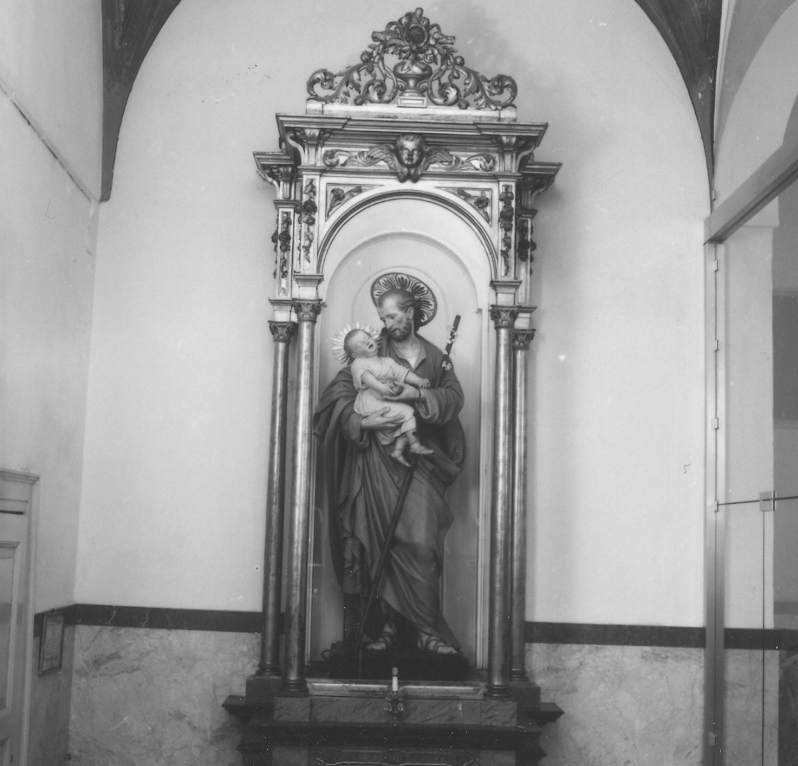 San Giuseppe e Gesù Bambino (statua) - ambito piacentino (fine/inizio secc. XIX/ XX)