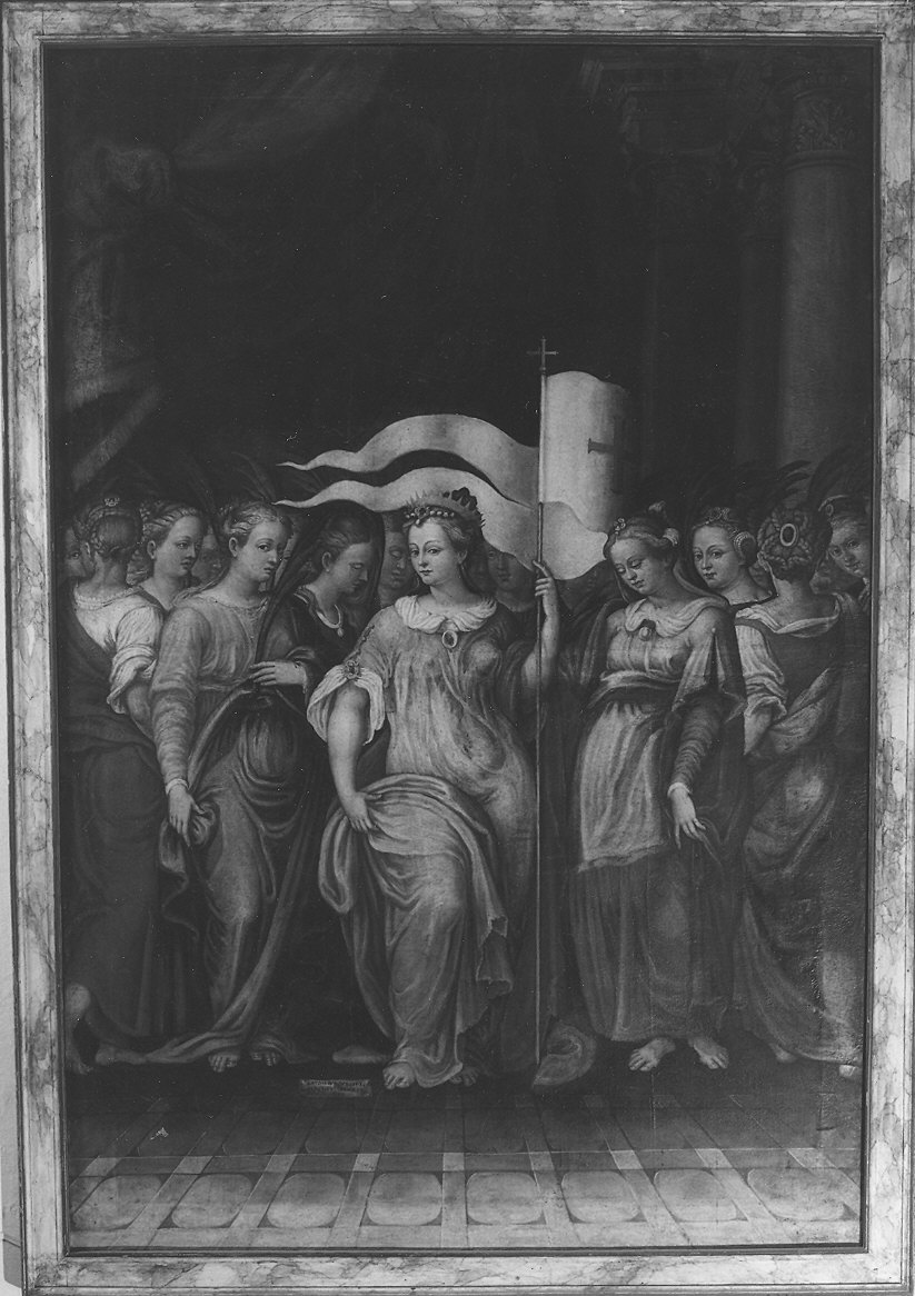 Sant'Orsola e le compagne (dipinto) di Veggi Antonio (sec. XVI)