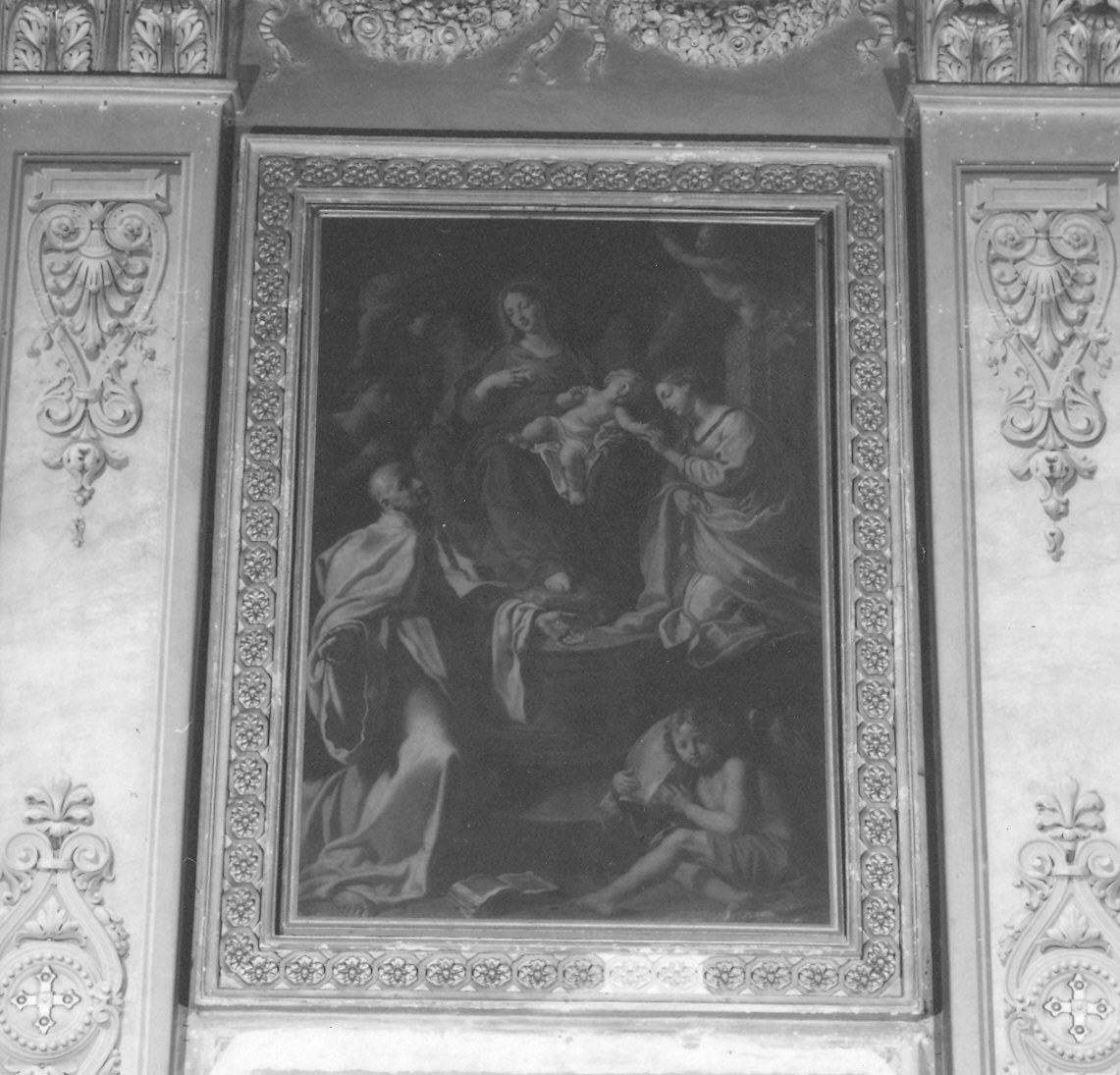 matrimonio mistico di Santa Caterina d'Alessandria (dipinto) di De Longe Robert detto Fiammingo (ultimo quarto sec. XVII)