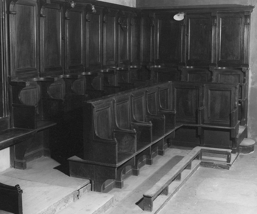 stalli del coro - ambito piacentino (inizio sec. XIX)