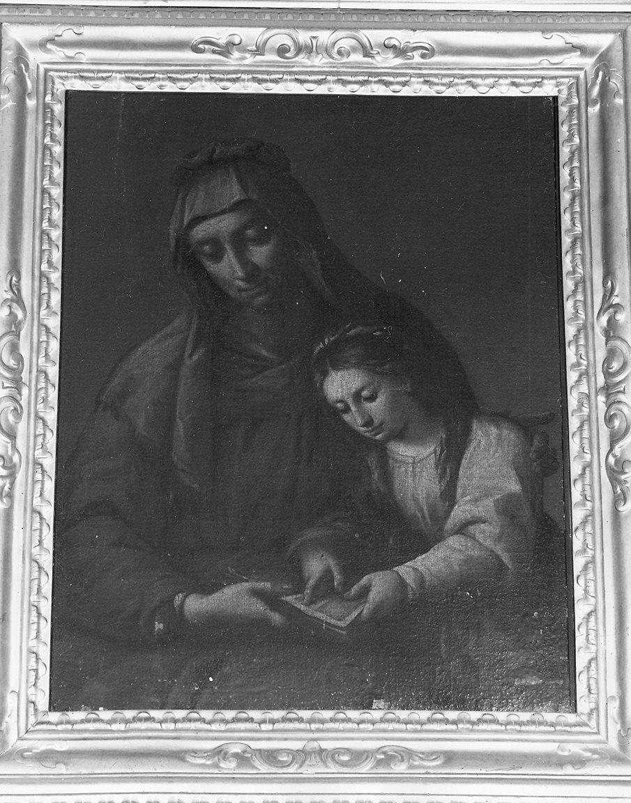 Sant'Anna insegna a leggere a Maria Vergine (dipinto) - ambito piacentino (?) (prima metà sec. XVII)