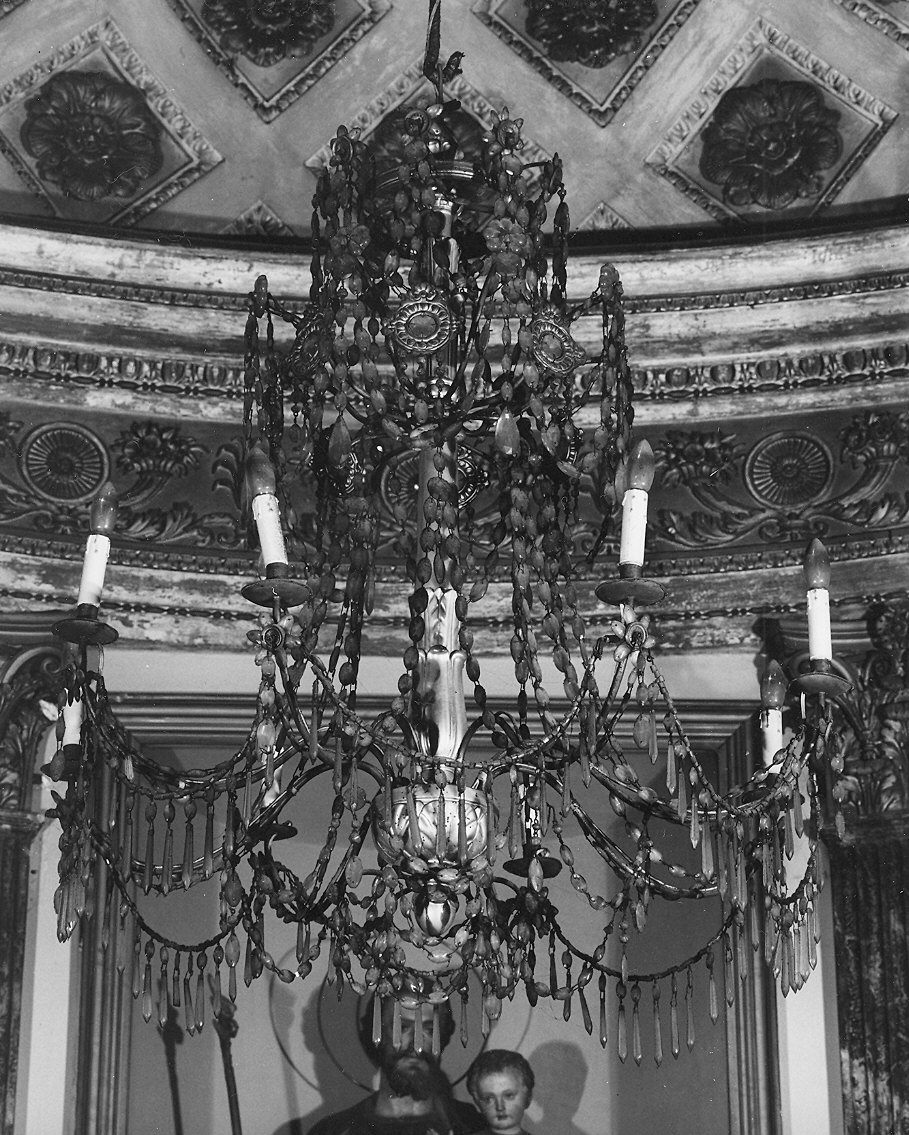 lampadario - a bracci, serie - ambito piacentino (sec. XIX)