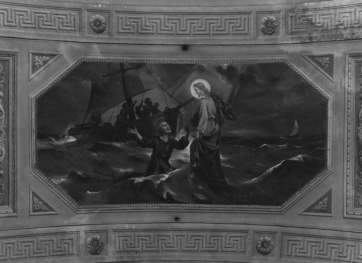vocazione di San Pietro (dipinto) di Morgari Luigi (sec. XX)
