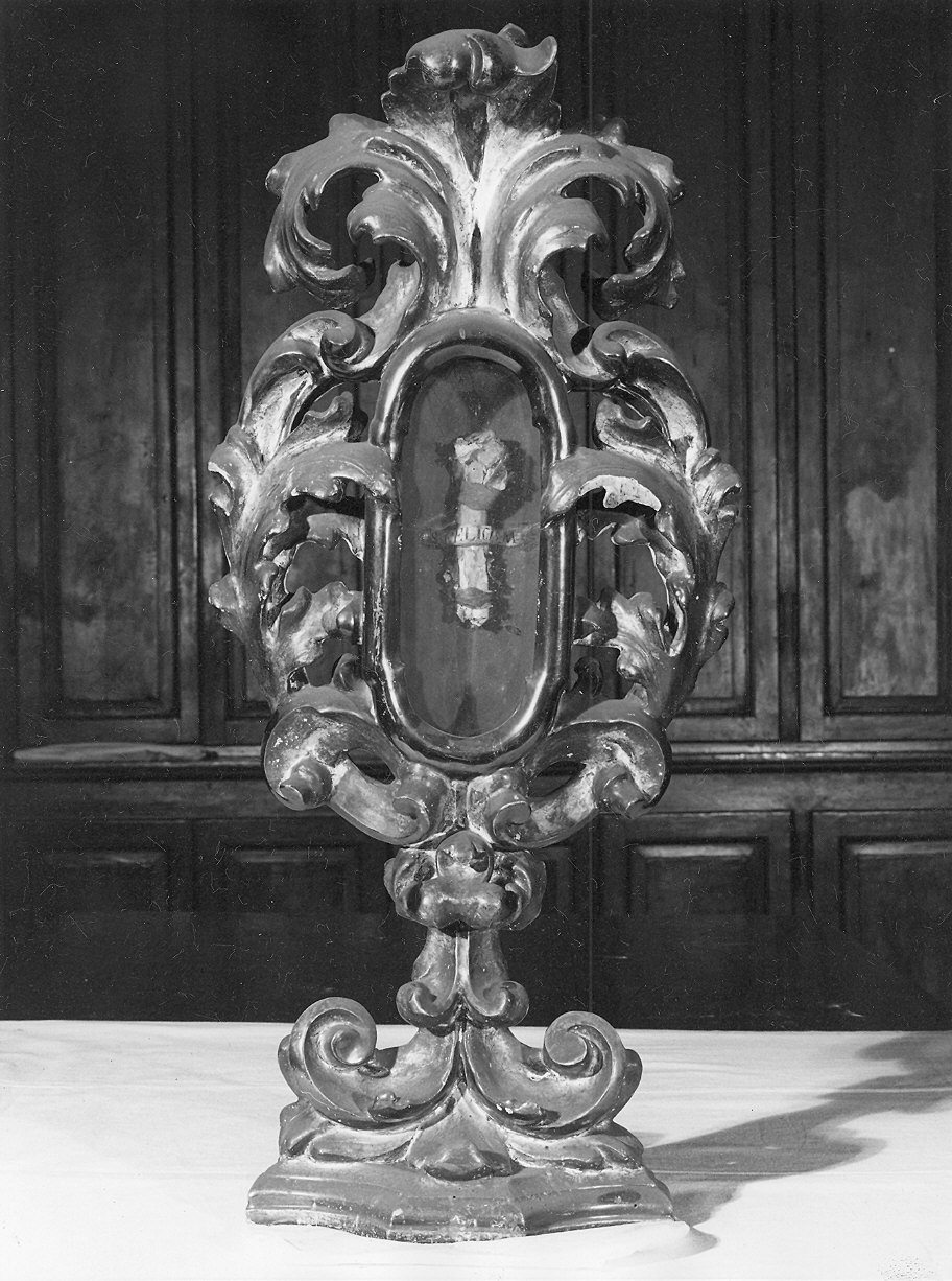 reliquiario - a ostensorio, serie - ambito piacentino (fine/inizio secc. XVII/ XVIII)