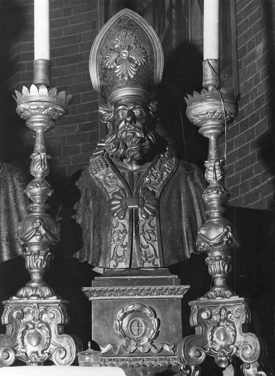 reliquiario - a busto, serie - ambito piacentino (seconda metà sec. XVIII)