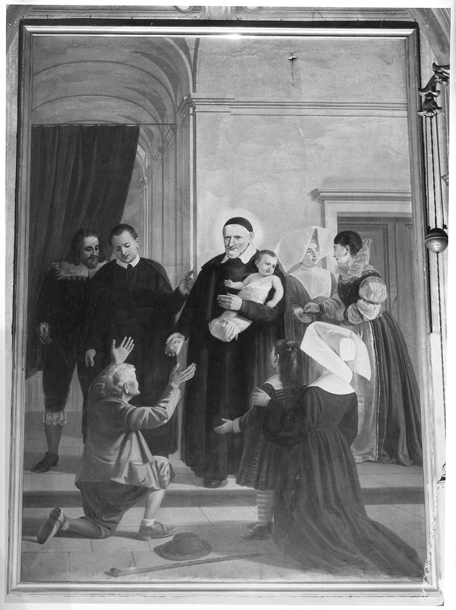 San Vincenzo dè Paoli (dipinto) - ambito piacentino (fine sec. XIX)