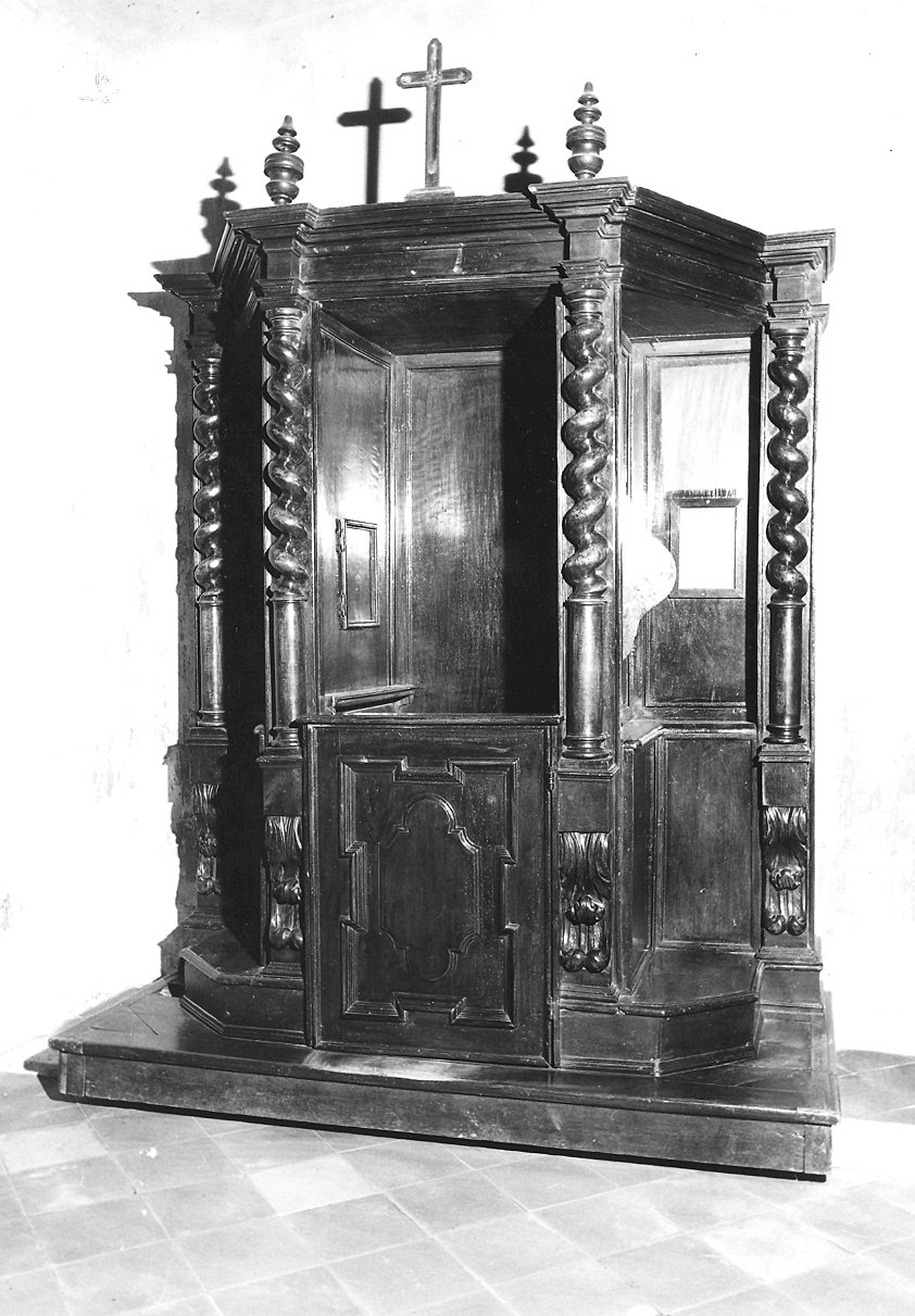 confessionale - ambito piacentino (seconda metà sec. XVII)