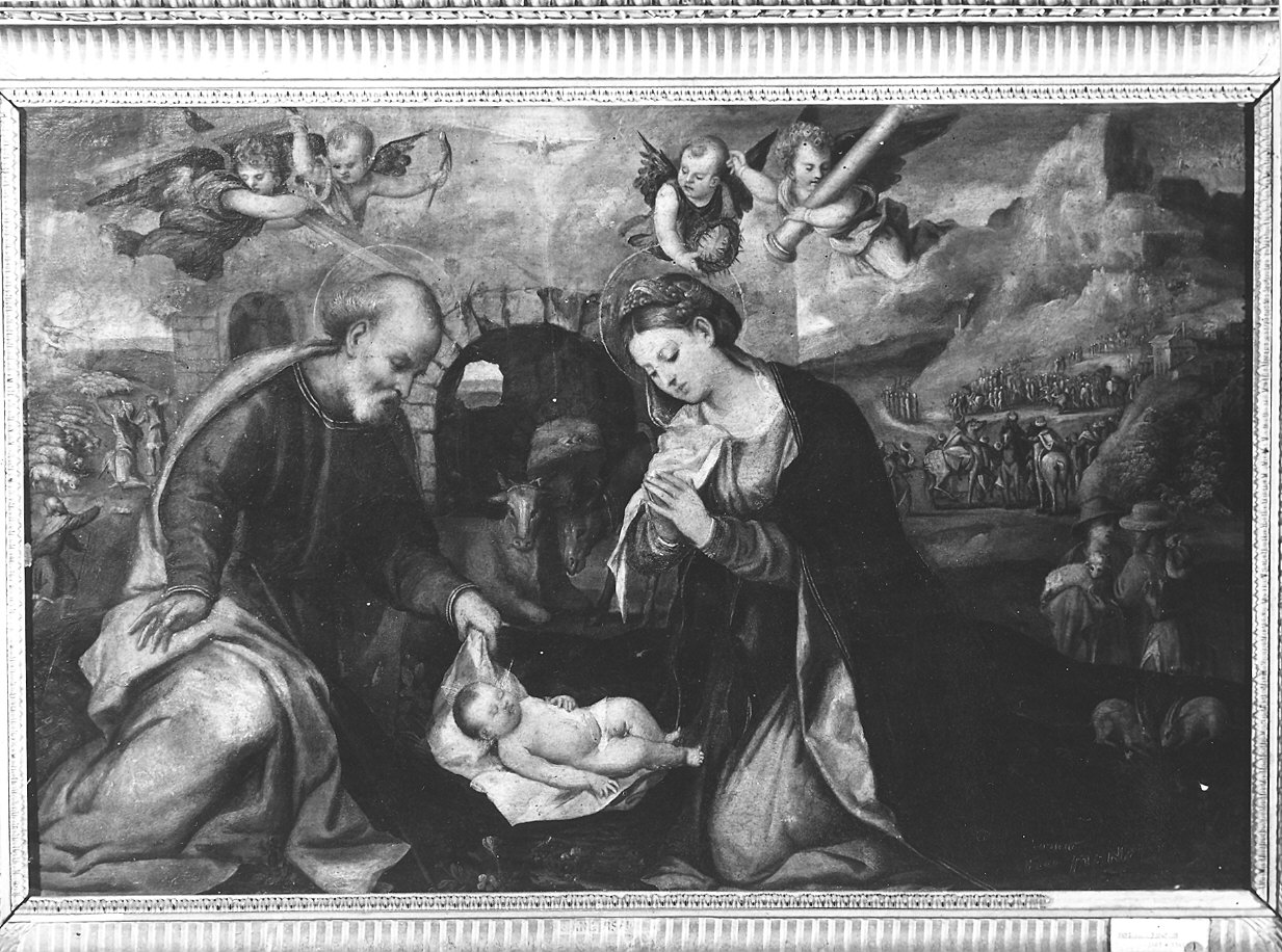 presepio (dipinto) di De Pitati Bonifacio detto Bonifacio Veronese (inizio sec. XVI)