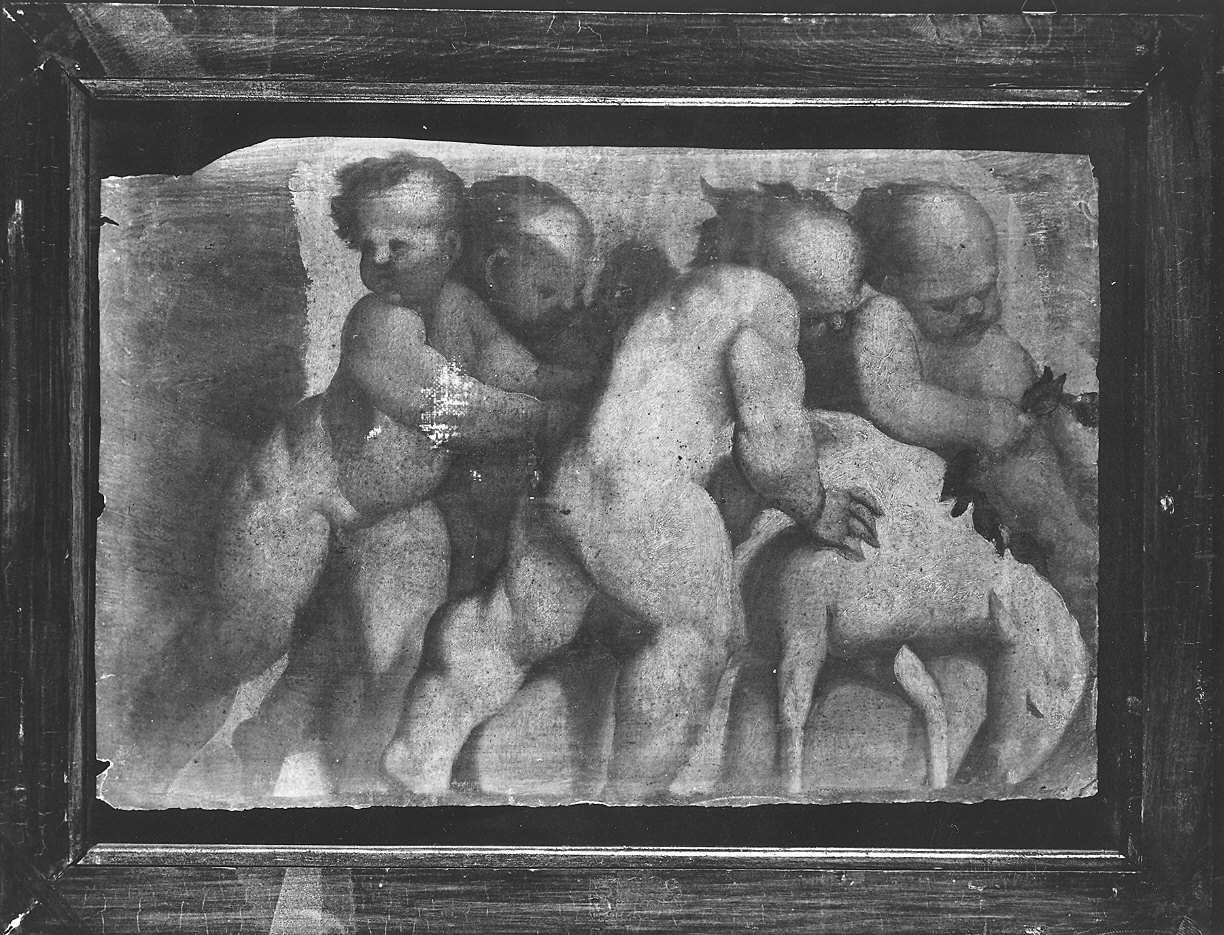 quattro putti che giocano con una pecora (dipinto) di Baderna Bartolomeo (attribuito) (metà sec. XVII)