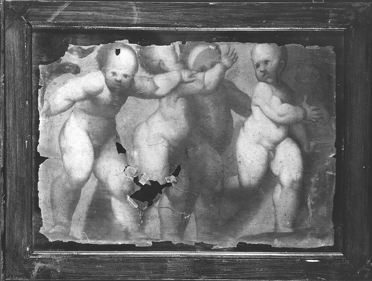 quattro putti che corrono (dipinto) di Baderna Bartolomeo (attribuito) (metà sec. XVII)