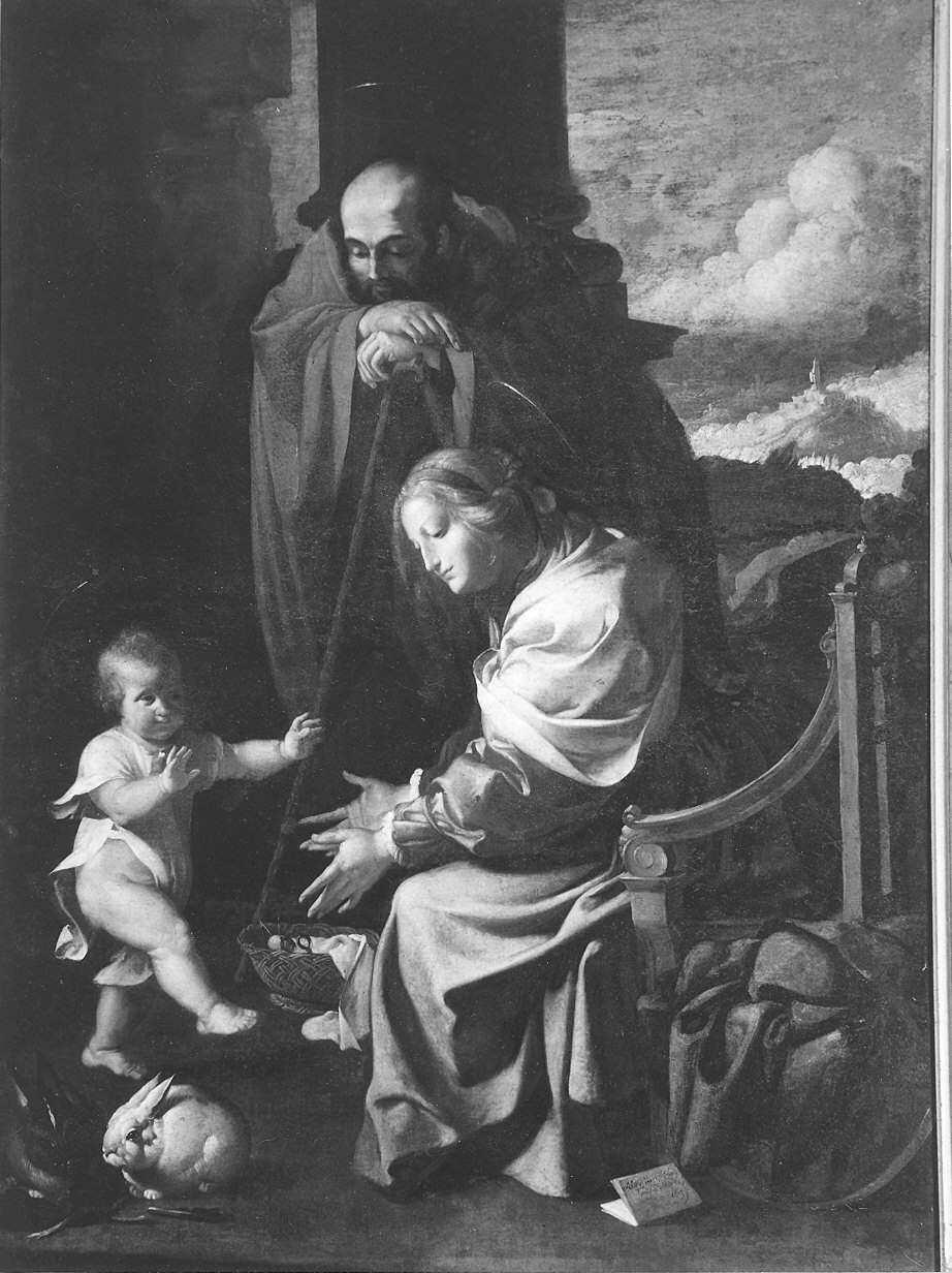 I primi passi di Gesù, Sacra Famiglia (dipinto) di Miradori Luigi detto Genovesino (sec. XVII)
