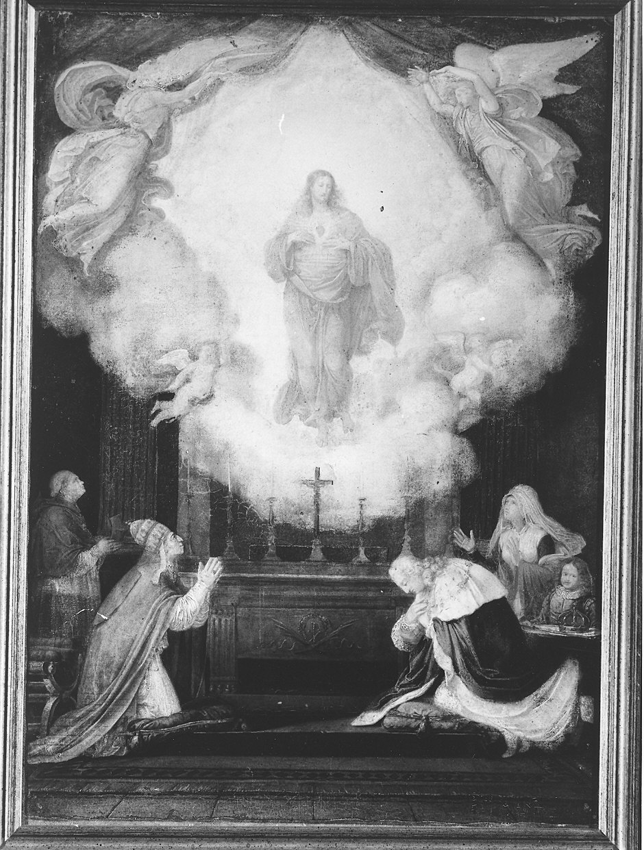 apparizione del Sacro Cuore di Gesù (dipinto) di Viganoni Carlo Maria (sec. XIX)