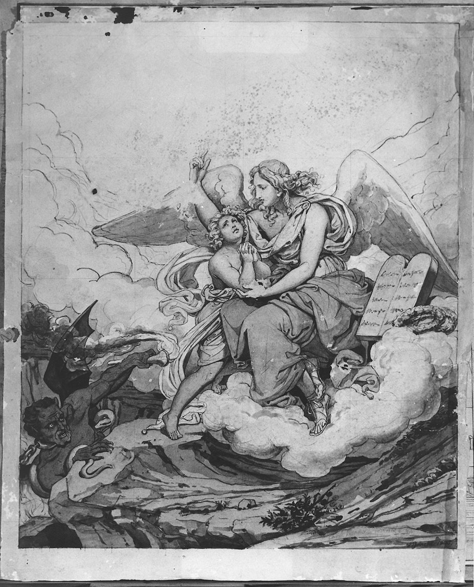 angelo custode (dipinto) di Viganoni Carlo Maria (sec. XIX)