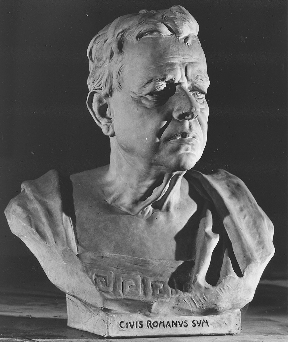 Civis Romanus sum, busto maschile (scultura) di Zilocchi Giacomo (fine/inizio secc. XIX/ XX)