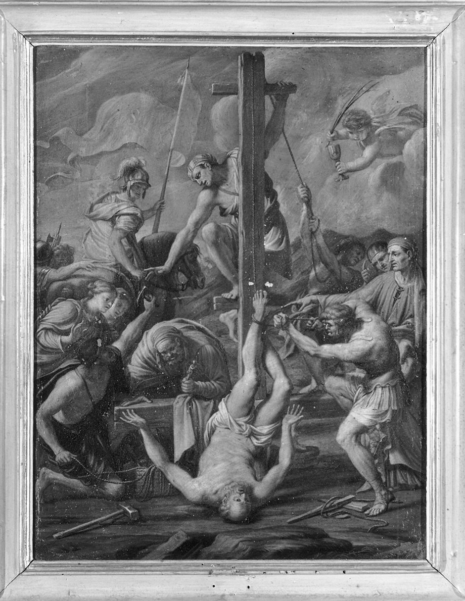 crocifissione di San Pietro (dipinto) di Del Po Pietro (sec. XVII)